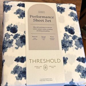 Threshold Navy Floral Cotton Sheet Set